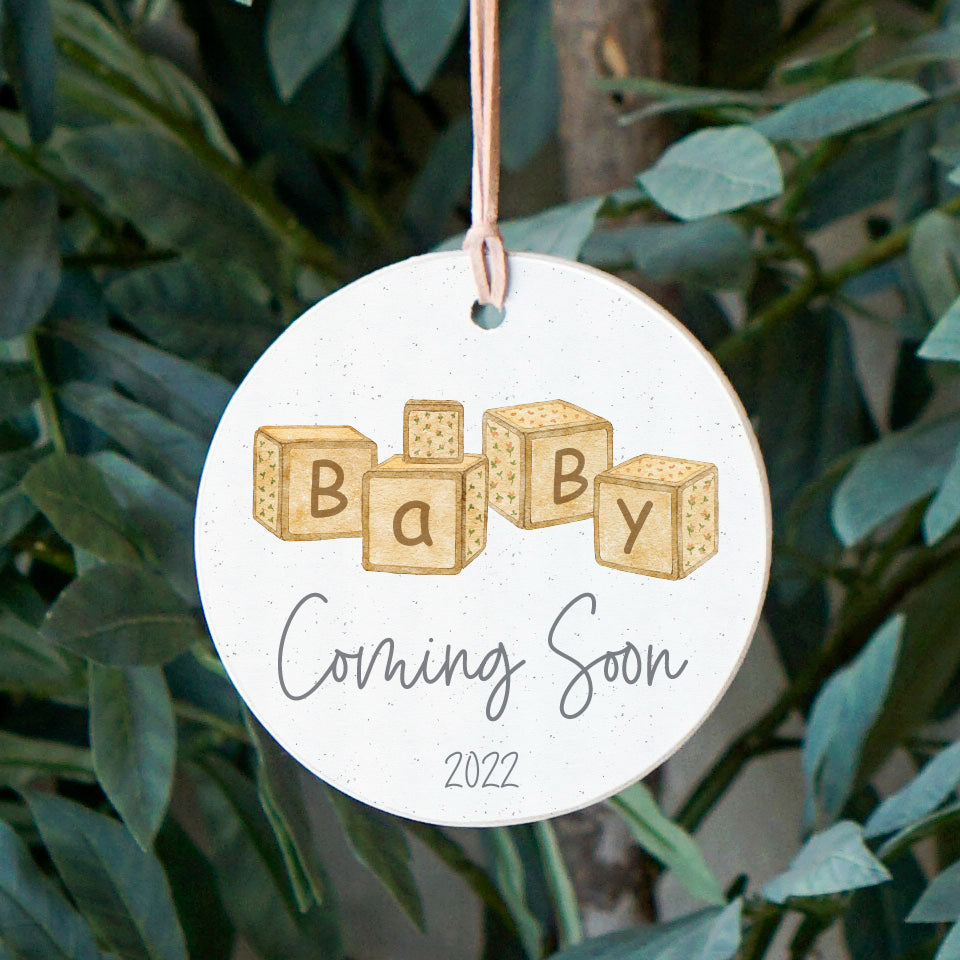 Front View. Custom Ornament Ornament | Coming Soon | Baby Holiday Ornaments The WAREHOUSE Studio