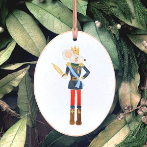 Front View. Customizable Ornament | Nutcracker Mouse Wood Ornaments The WAREHOUSE Studio