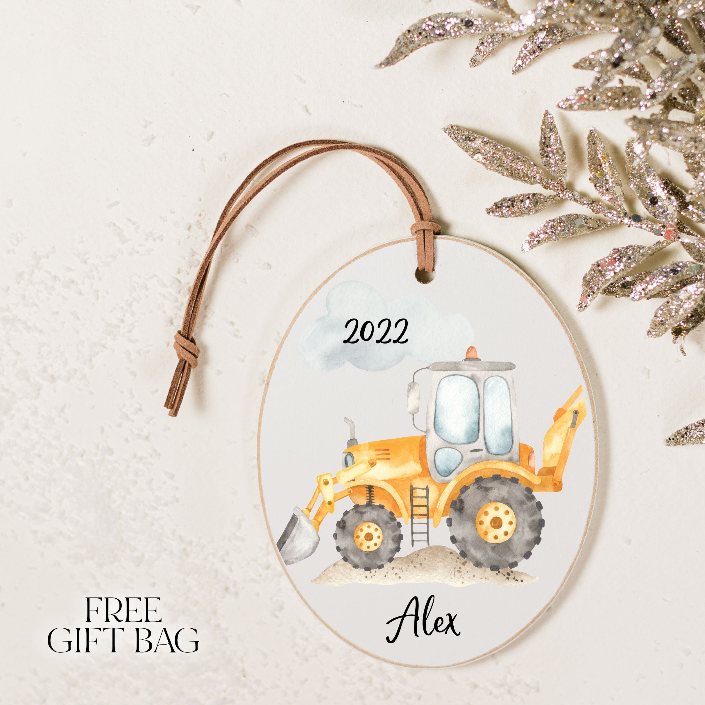Customizable Ornament | Trucks and Tractors Holiday Ornaments The WAREHOUSE Studio