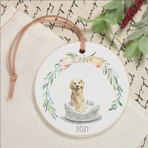 Customizable Ornament | Personalized Dog Ornaments | Watercolor Dogs