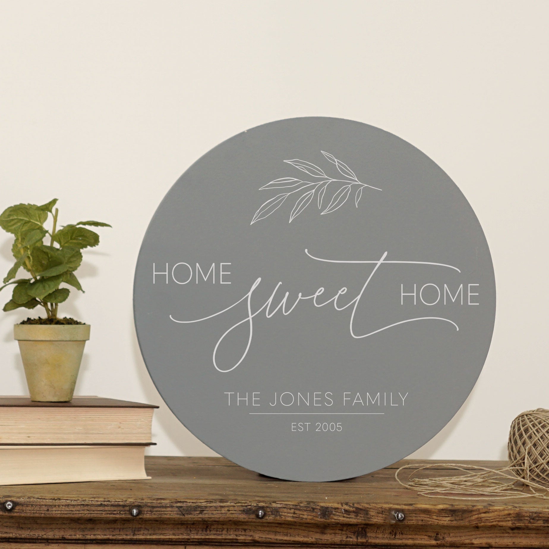 Front View. Home Sweet Home Sign | Custom Wood Signs | Custom Wood Name Signs Wood Signs The WAREHOUSE Studio