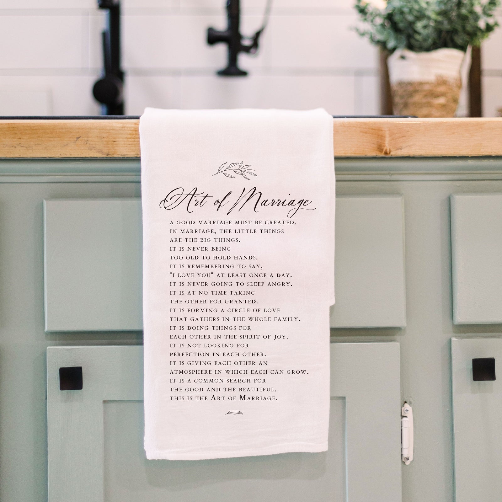 Front View. Kitchen Towel | Art Of Marriage Kitchen Towels The WAREHOUSE Studio