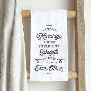 Front View. Kitchen Towel | Tea Towel-A Perfect Marriage tea towel The WAREHOUSE Studio