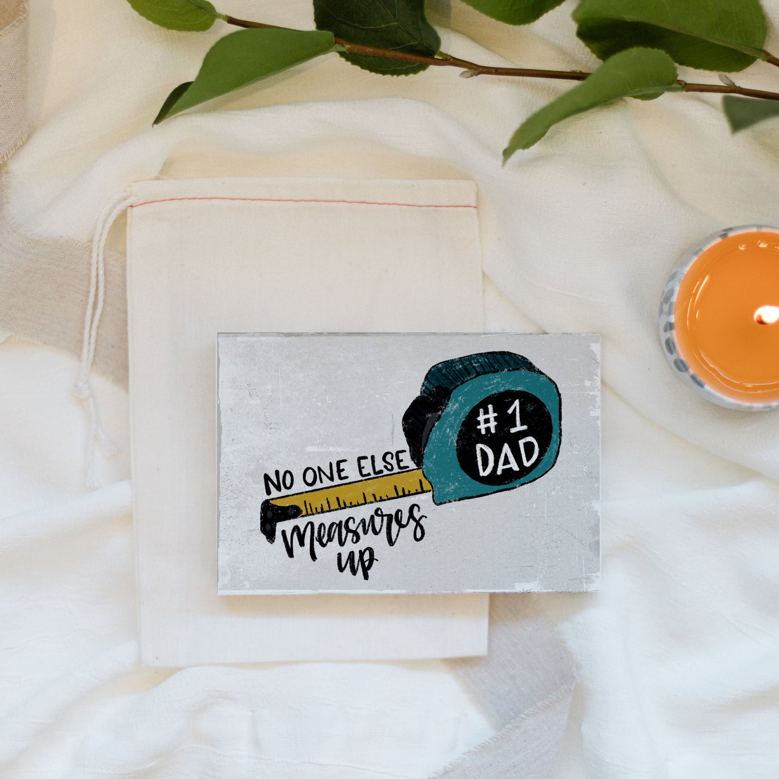 Front View. Number 1 Dad | Father's Day | 4x6 Wood Block Decor The WAREHOUSE Studio