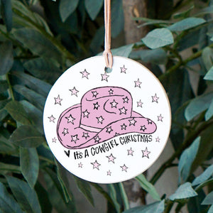 Front View. Ornament | Cowgirl Christmas | Cowgirl Wood Ornaments The WAREHOUSE Studio