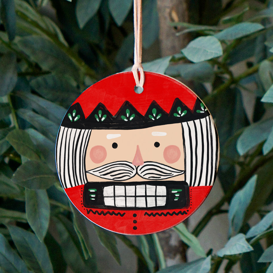 Red Color Front View. Ornament | Nutcrackers | Christmas Wood Ornaments The WAREHOUSE Studio Red