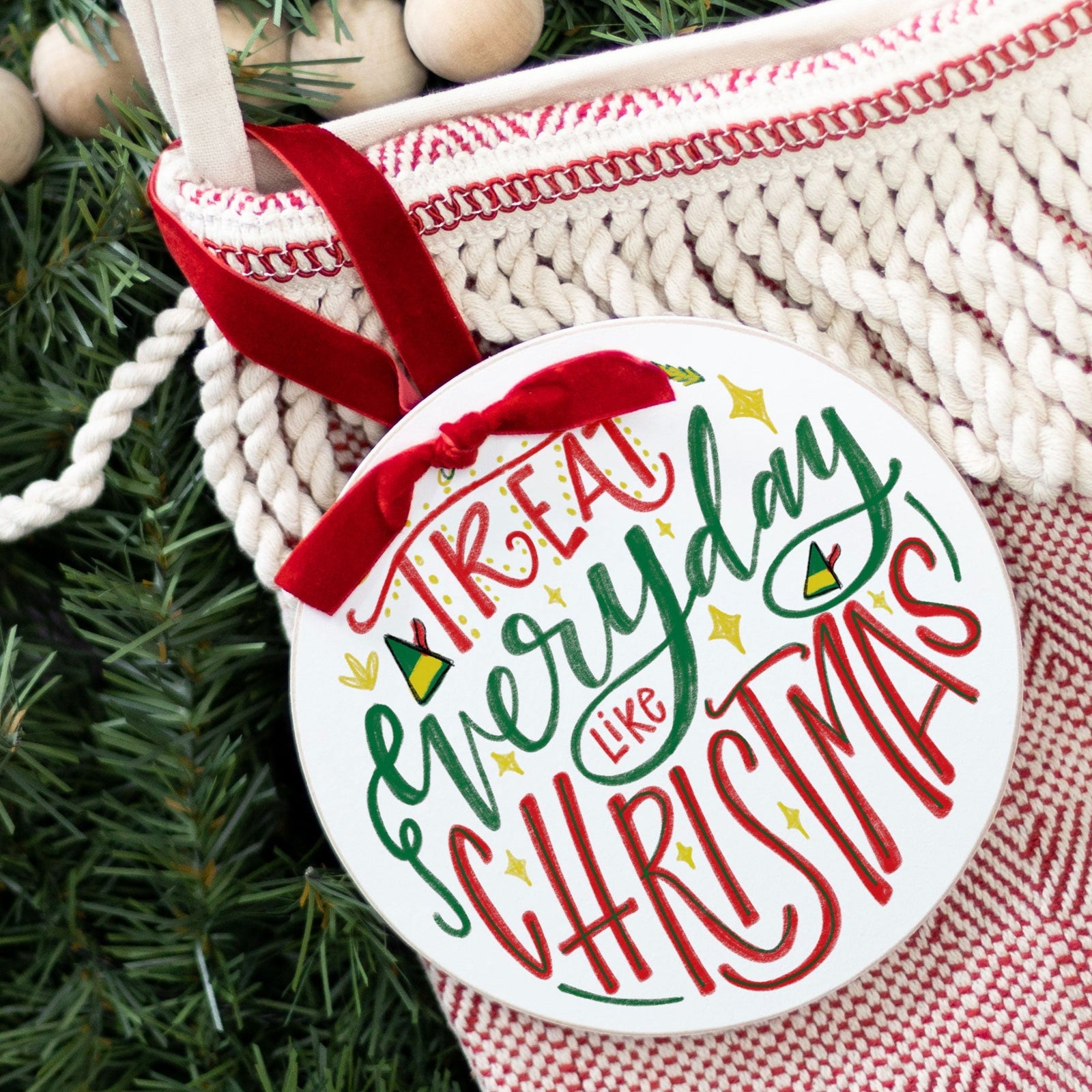 Front View. Ornament | Singing Loud For All | Christmas Wood Ornaments The WAREHOUSE Studio