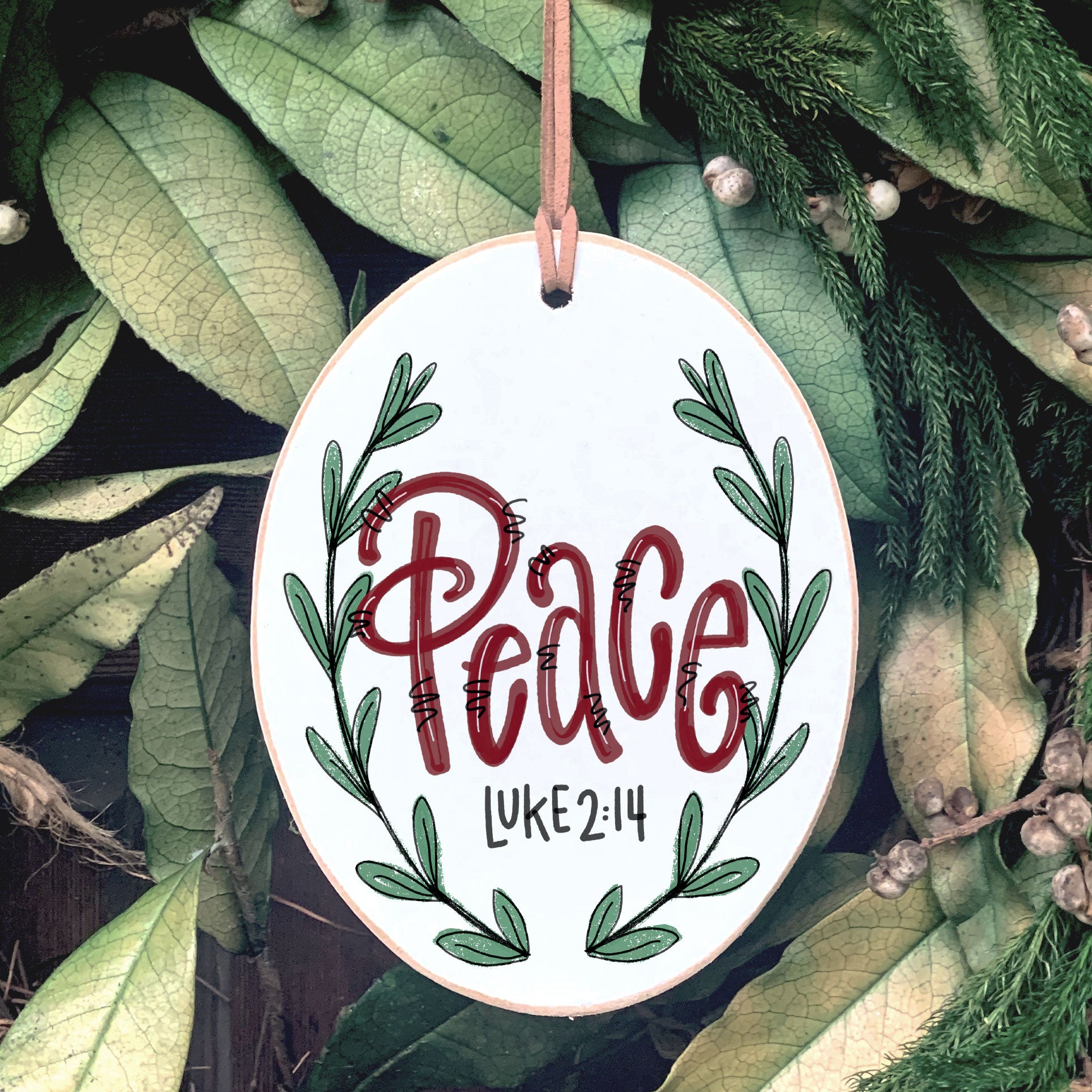 Peace Front View. Ornaments | Love, Joy, Peace Wood Ornaments The WAREHOUSE Studio