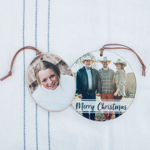 Front View. Personalized Ornament | Custom Photo Ornament Custom Ornament The WAREHOUSE Studio