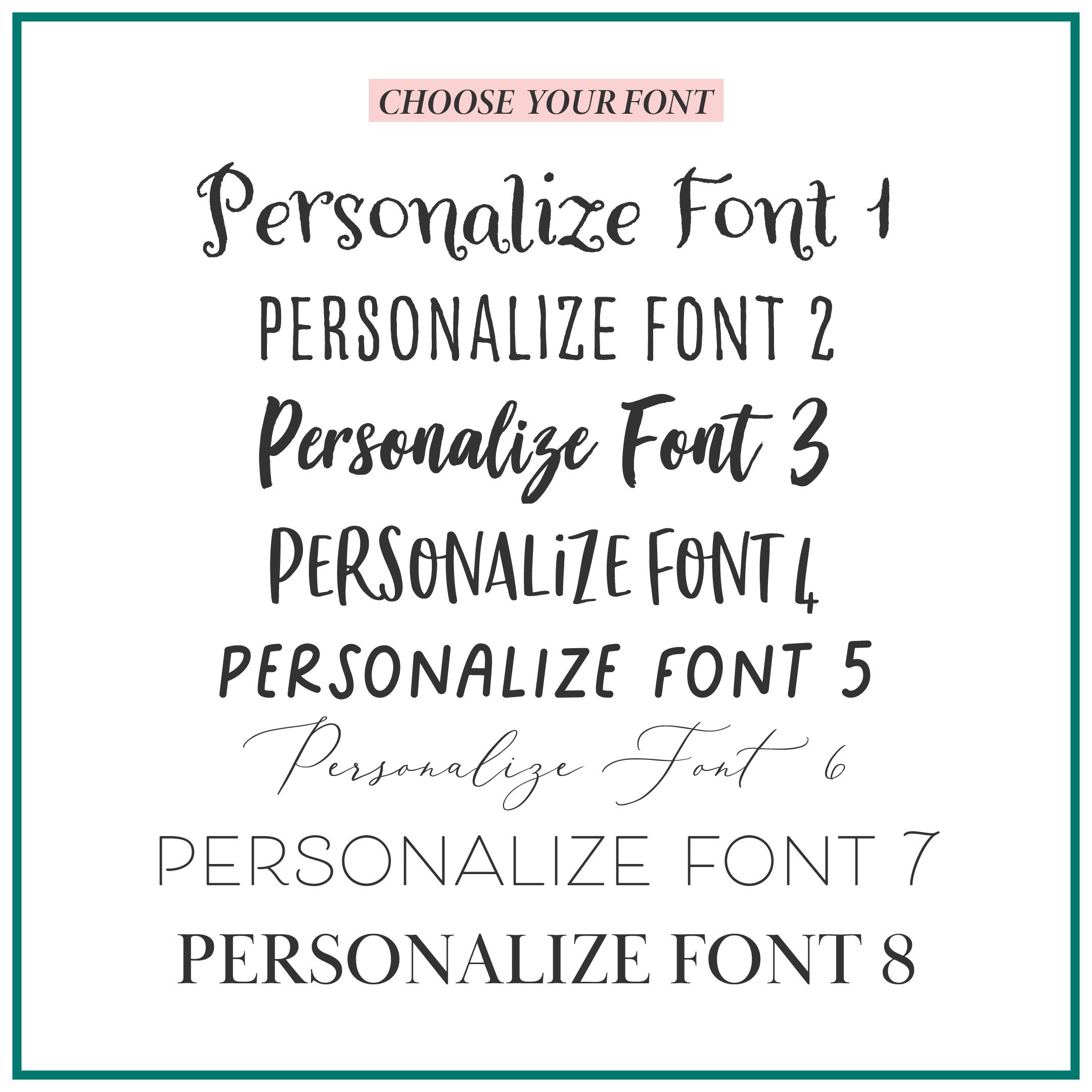 Font Options. Personalized Ornament | Custom Photo Ornament Custom Ornament The WAREHOUSE Studio