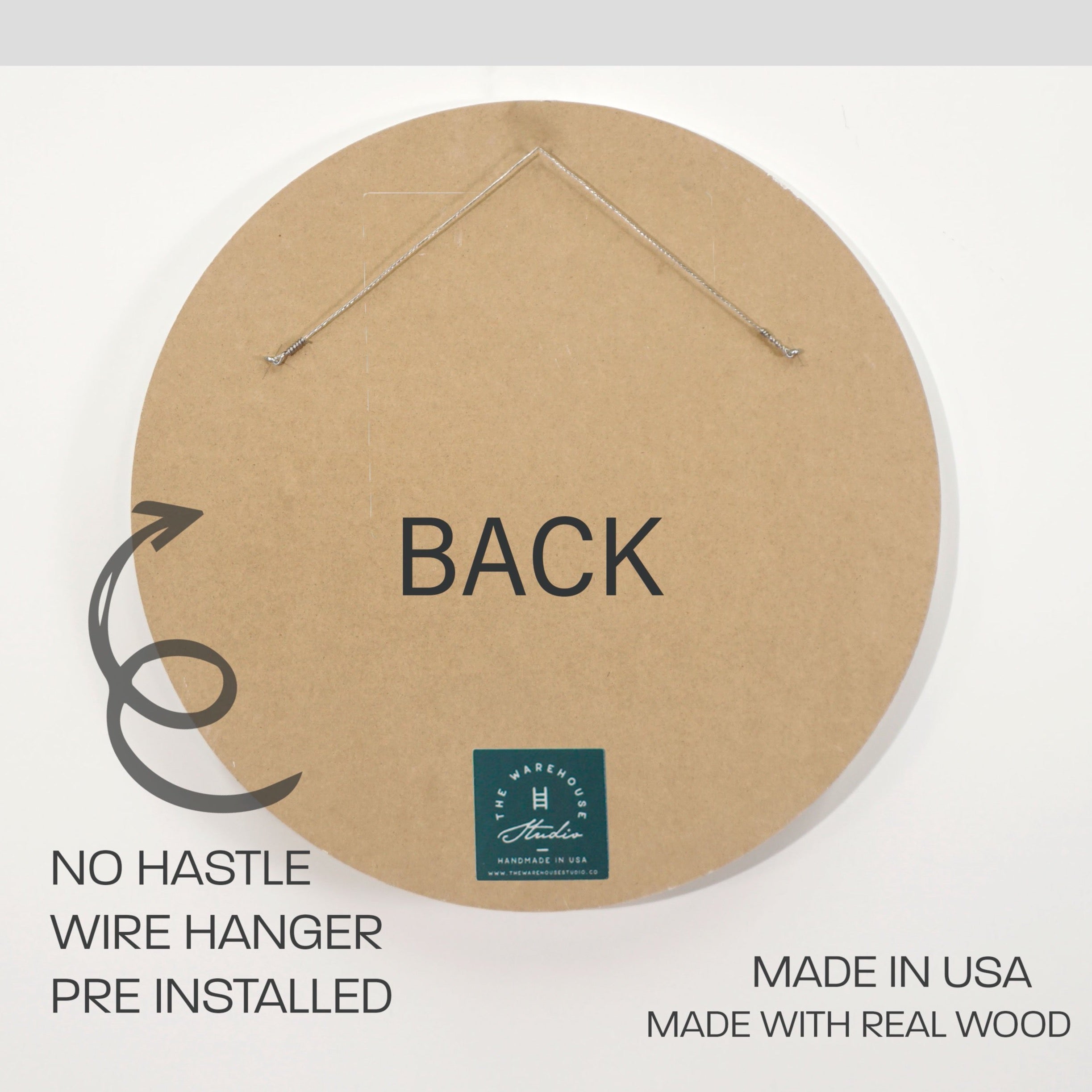 Back View. Round Sign | Taste and See The WAREHOUSE Studio