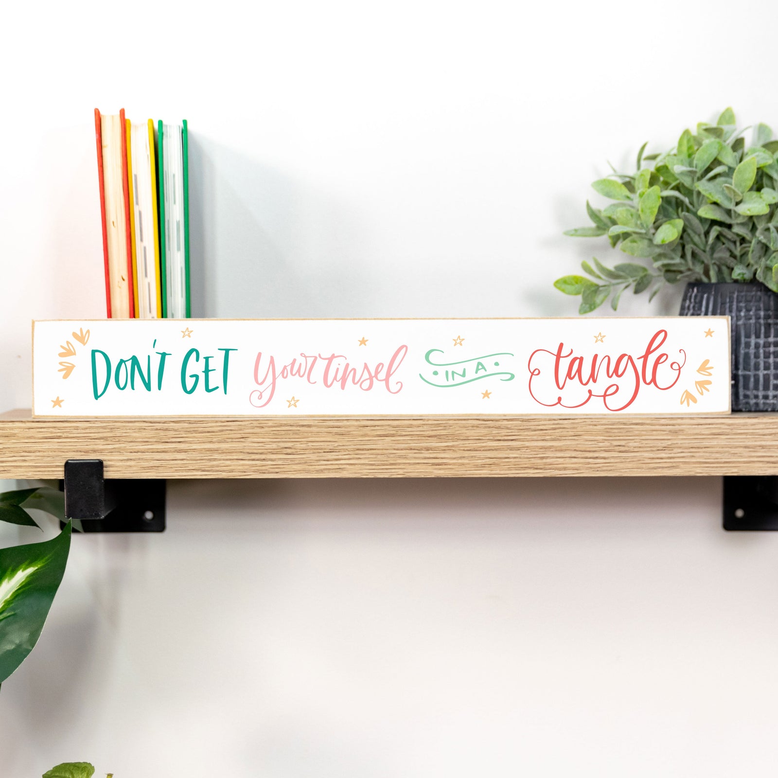 Front View. Small Wood Sign | Tinsel Tangle Small Wood Sign The WAREHOUSE Studio