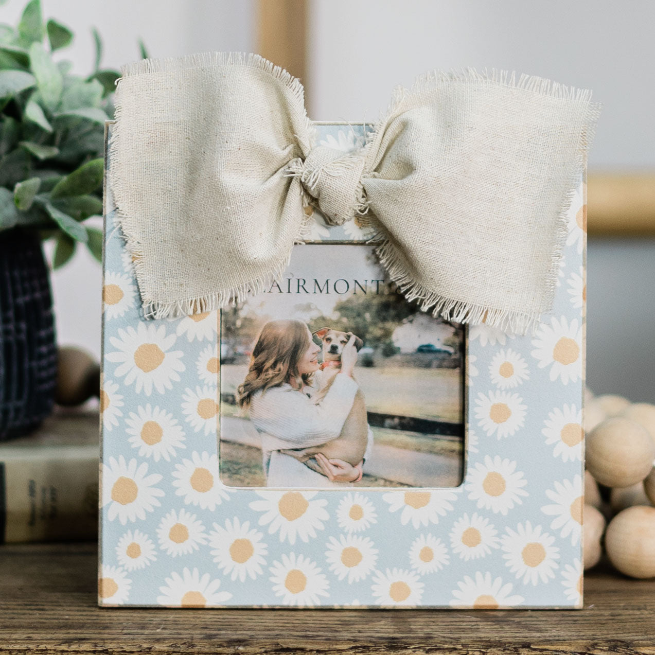 Front View. 4x4 Photo Frame | Blue Daisy Picture Frames The WAREHOUSE Studio 