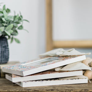 Side View. 4x4 Photo Frame | Vintage Floral Picture Frames The WAREHOUSE Studio 