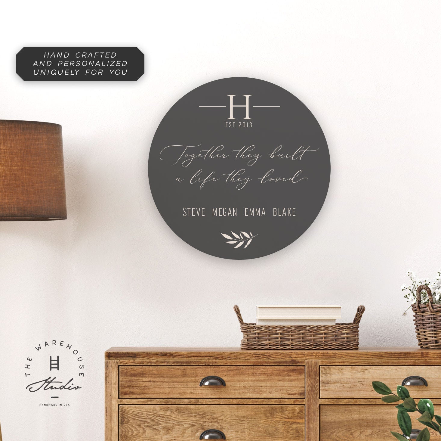 Front View. And Together They Built A Life They Loved Sign | Family Sign | Family Name Sign Decor The WAREHOUSE Studio 