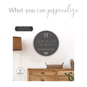View of what can be Personalized. And Together They Built A Life They Loved Sign | Family Sign | Family Name Sign Decor The WAREHOUSE Studio 