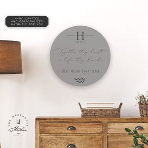 Front View. And Together They Built A Life They Loved Sign | Family Sign | Family Name Sign Decor The WAREHOUSE Studio 