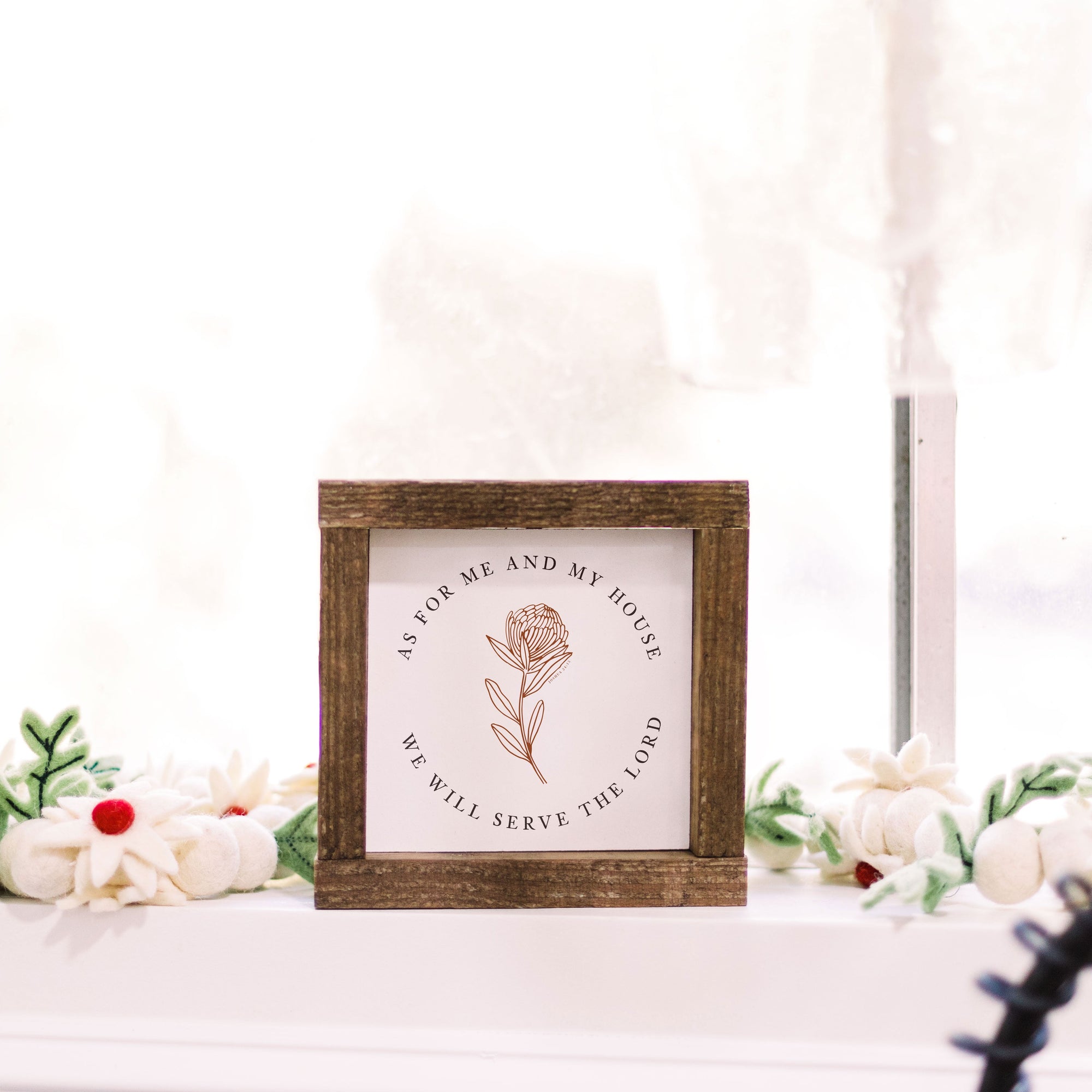 Front View. As For Me And My House | Faith Sign | Wooden Signs Decor The WAREHOUSE Studio 