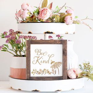 Front View. Be Kind, Spring Decor, Uplifting Gift, Small Wood Sign Wood Signs The WAREHOUSE Studio 