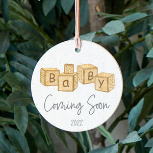 Front View. Custom Ornament Ornament | Coming Soon | Baby Holiday Ornaments The WAREHOUSE Studio 