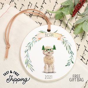 Front View. Front View. Customizable Ornament | Personalized Dog Ornaments | Watercolor Dogs Wood Ornaments The WAREHOUSE Studio 