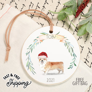 Front View. Customizable Ornament | Personalized Dog Ornaments | Watercolor Dogs Wood Ornaments The WAREHOUSE Studio 
