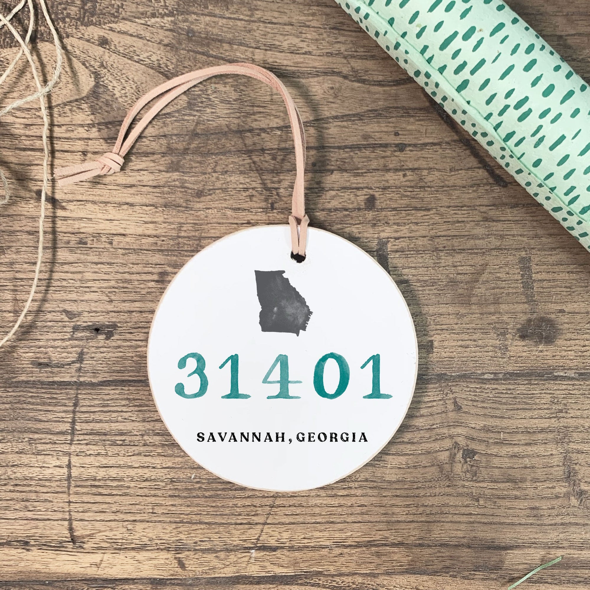 Front View. Customizable Ornament | Watercolor Zip Holiday Ornaments The WAREHOUSE Studio 