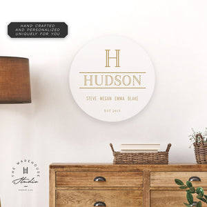 Front View. Family Name Sign | Custom Home Sign | Personalized Sign Decor The WAREHOUSE Studio 