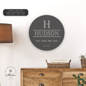 Front View. Family Name Sign | Custom Home Sign | Personalized Sign Decor The WAREHOUSE Studio 