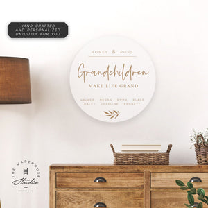 Front View. Grandparent Sign | Family Sign | Grandkids Sign Decor The WAREHOUSE Studio 