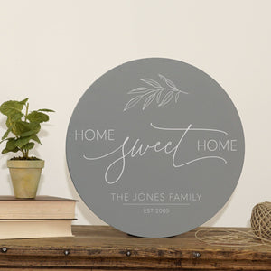 Front View. Home Sweet Home Sign | Custom Wood Signs | Custom Wood Name Signs Wood Signs The WAREHOUSE Studio 
