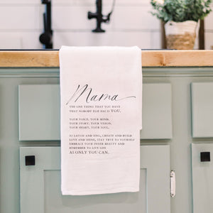 Front View. Kitchen Towel | Mama As Only You Can Kitchen Towels The WAREHOUSE Studio 