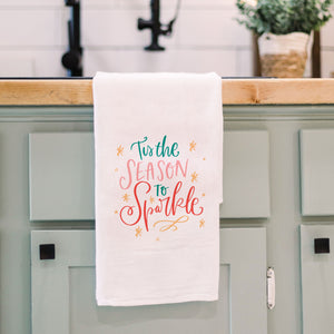 Front View. Kitchen Towel | Season To Sparkel tea towel The WAREHOUSE Studio 