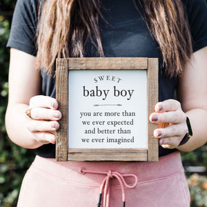 Front View. Little Boys Room| Baby's Room Decor | Boy Room | Small Sign Decor The WAREHOUSE Studio 