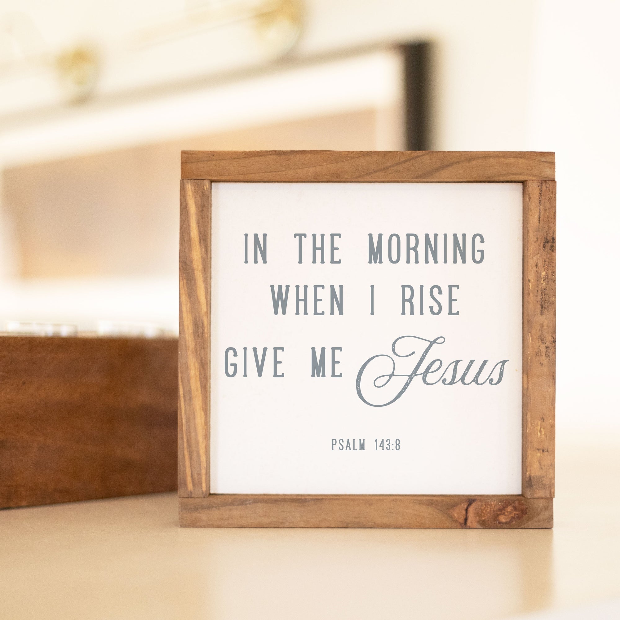 Front View. Medium Sign | Give Me Jesus Wood Signs The WAREHOUSE Studio 
