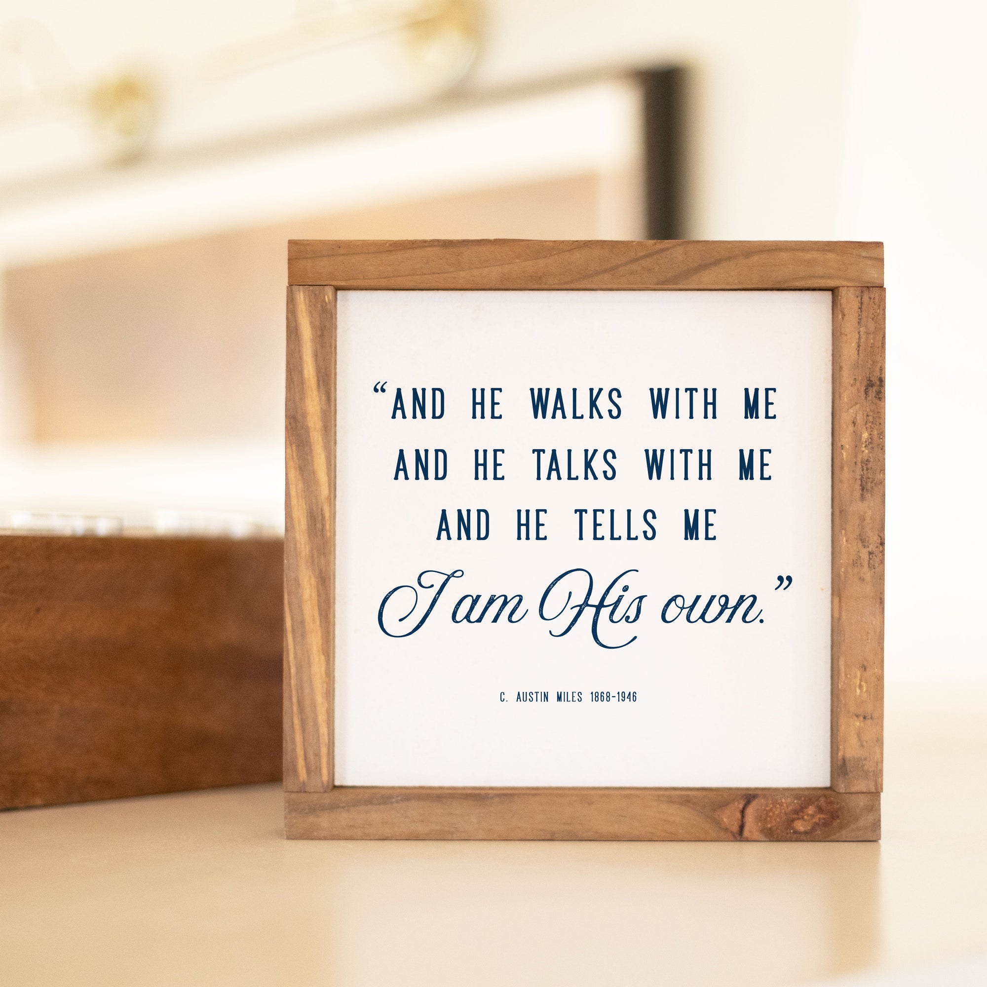 Front View.Medium Sign | I Am His Own Wood Signs The WAREHOUSE Studio 