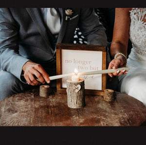 Front View. Medium Sign | No Longer Two But One | Wedding Sign | Couple Sign Decor The WAREHOUSE Studio 