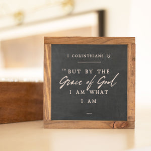 Front View. Medium Wood Sign | Grace Of God | Scripture Sign | Faith Based Wood Signs The WAREHOUSE Studio 