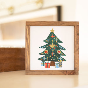 Front View. Medium Wood Sign | Nutcracker Tree Small Wood Sign The WAREHOUSE Studio 