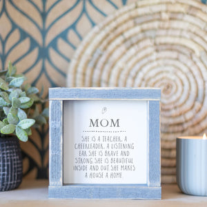 Front View. Mom | Thoughtful Gift | Wooden Signs Decor The WAREHOUSE Studio 