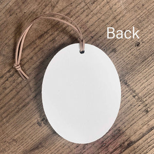 Back View. Ornament | Be Happy | Doddle Wood Ornaments The WAREHOUSE Studio 