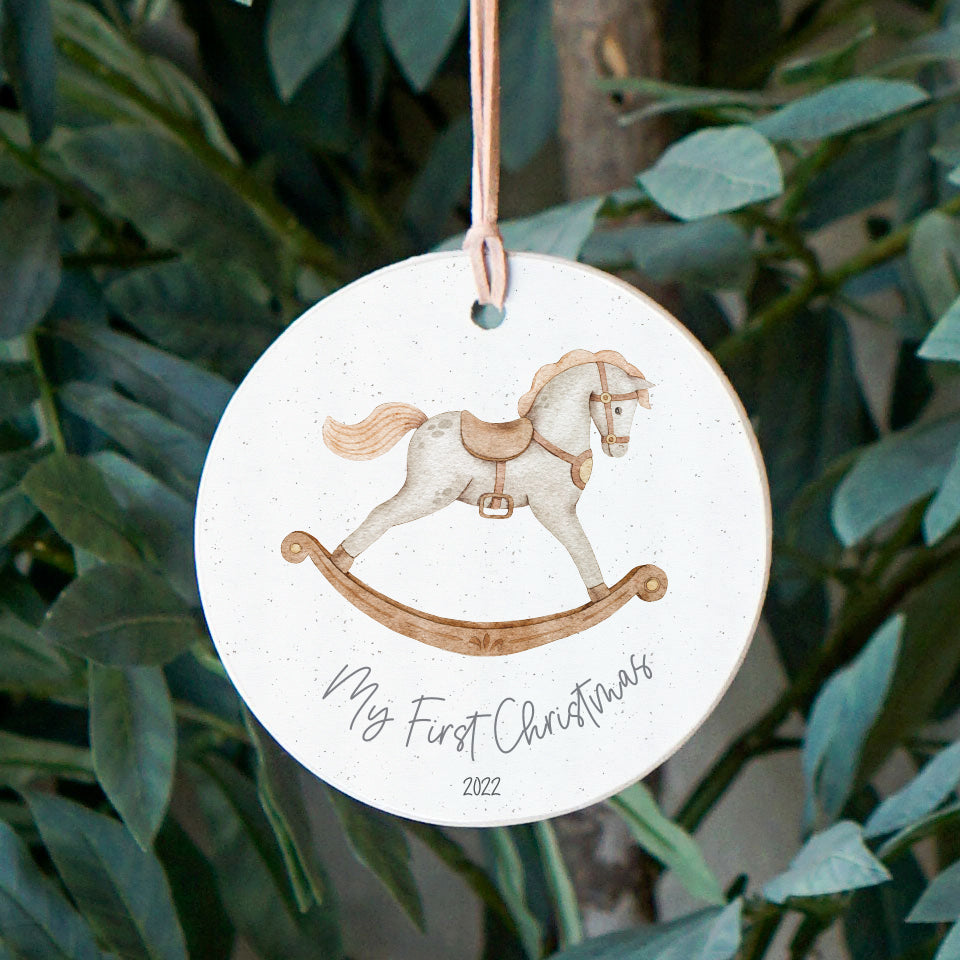Front View. Ornament | My First Christmas | Baby Holiday Ornaments The WAREHOUSE Studio 