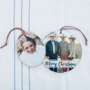 Front View. Personalized Ornament | Custom Photo Ornament Custom Ornament The WAREHOUSE Studio 