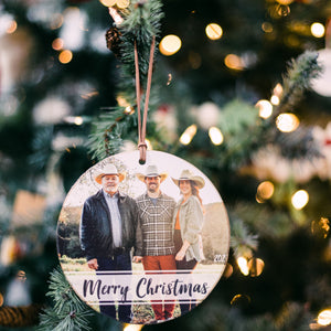 Front View. Personalized Ornament | Custom Photo Ornament Custom Ornament The WAREHOUSE Studio 