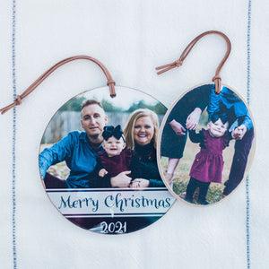 Front View. Personalized Ornament | Custom Photo Ornament Custom Ornament The WAREHOUSE Studio 