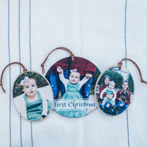 Front View. Personalized Ornament | Custom Photo Ornament Custom Ornament The WAREHOUSE Studio 