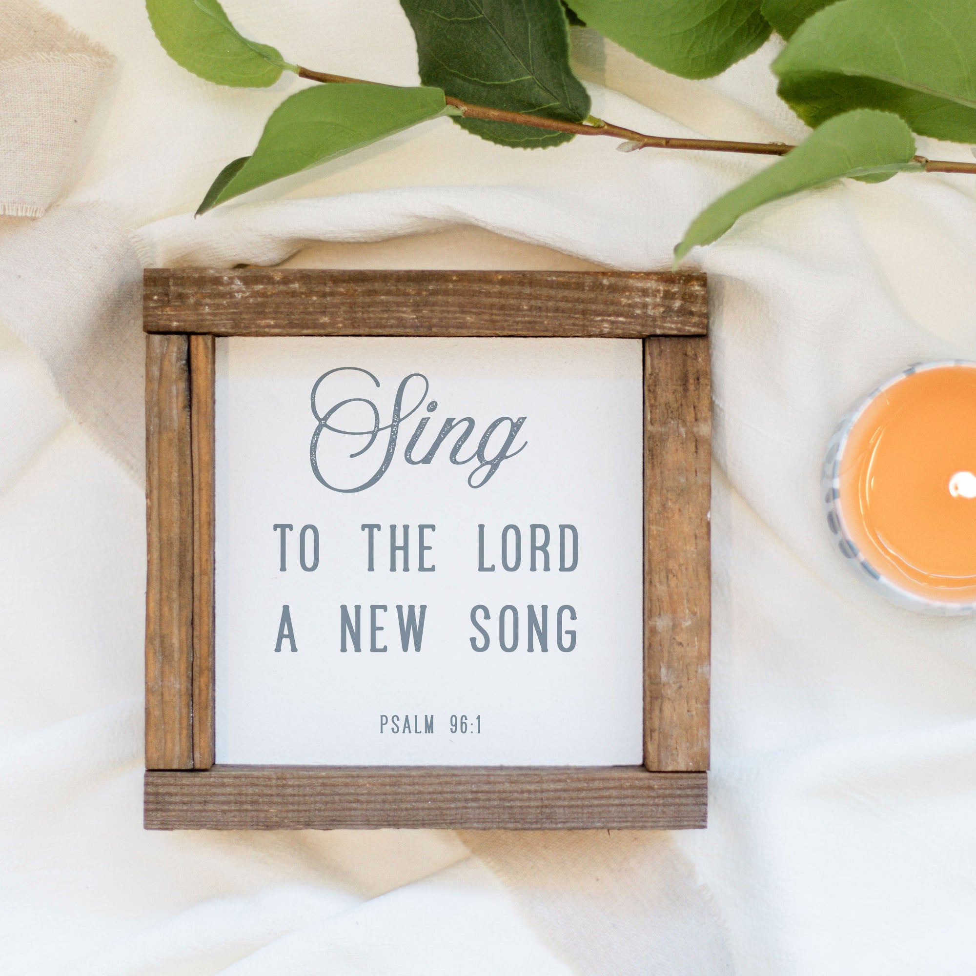 Front View. Scripture Sign | Sing To The Lord | Faith Based | Small Sign Decor The WAREHOUSE Studio 