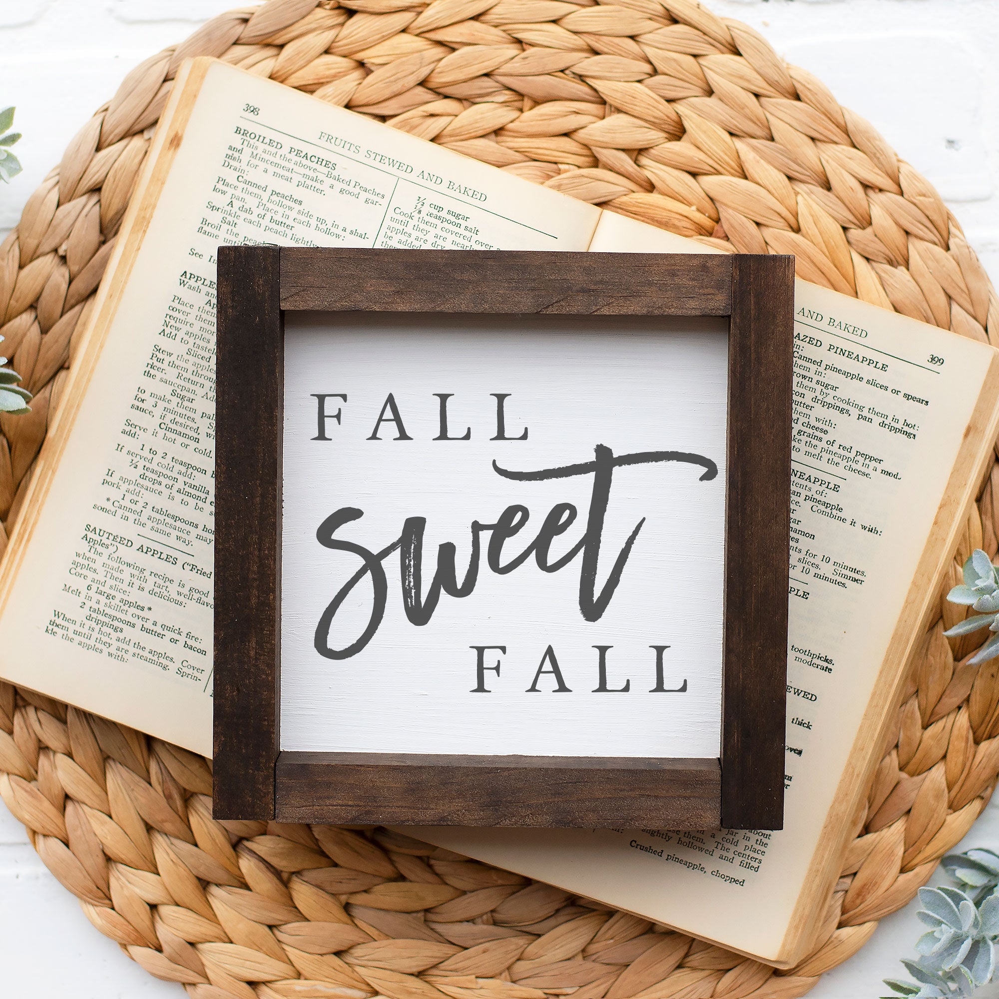 Front View. Small Wood Sign | Fall Sweet Fall Small Wood Sign The WAREHOUSE Studio 
