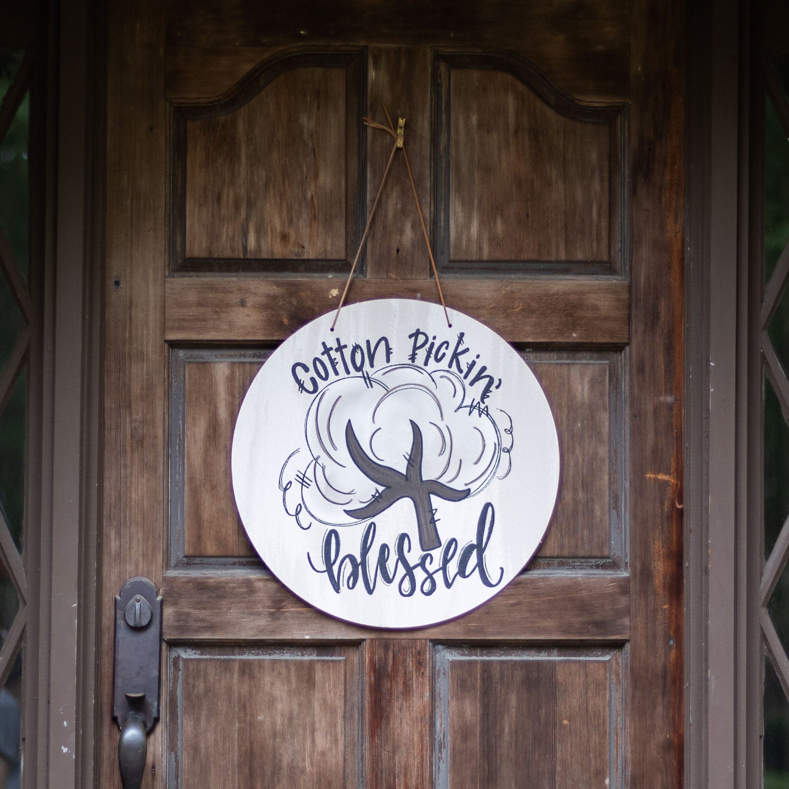 Front View. Summer Door Hanger, Cotton Blessed Outdoor Ornament/Decor The WAREHOUSE Studio 