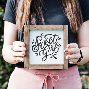 Front View. Sweet Girl Room | Baby's Room Decor | Girls Room | Small Sign Decor The WAREHOUSE Studio 